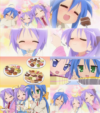 らき☆すた第9話 ケーキバイキングを楽しむ